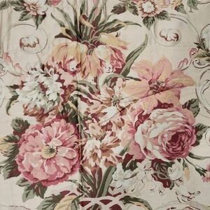 Ralph Lauren Guinevere Flora Natural Vtg Rod Valance Satin Sheen 80" X 17 1/4 "